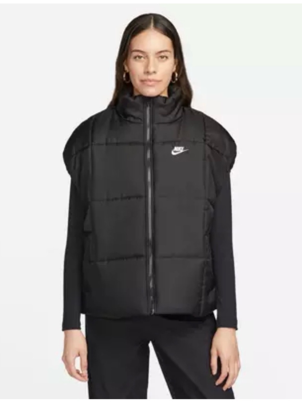 Nike Women's Black Puffer Vest Sleeveless